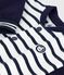 Babies long Breton stripe-printed cotton playsuit MARSHMALLOW white/SMOKING blue