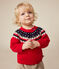 Babies' knitted jumper containing wool STOP red/MULTICO