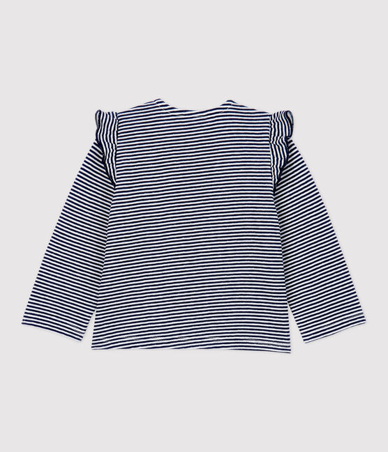 Babies' Cotton Cardigan SMOKING blue/MARSHMALLOW white