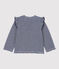 Babies' Cotton Cardigan SMOKING blue/MARSHMALLOW white