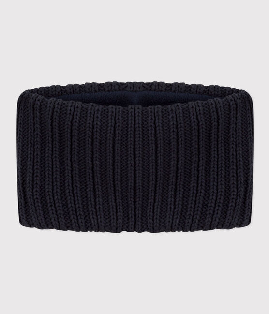 Babies' Unisex Fleece-Lined Knitted Snood SMOKING blue