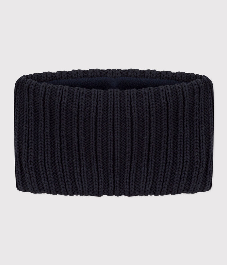 Babies' Unisex Fleece-Lined Knitted Snood blue