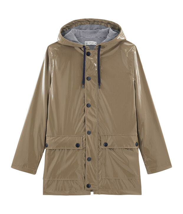 Women's glossy Raincoat brown