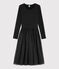 Women's dual fabric tulle dress BLACK black/OR yellow