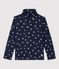 Girls' Cotton Polo Neck SMOKING blue/MULTICO white