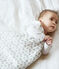 Babies' Velour Sleeping Bag MARSHMALLOW white/SCULPTURE grey/MULTICO