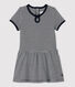 Baby Girls' Short-Sleeved 2x2 Rib Knit Dress.