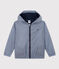 Children's unisex recycled polyester warm windbreaker SMOKING blue/MARSHMALLOW white