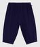 Babies' plain cotton trousers blue