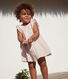 Babies' Cotton Gauze Short-Sleeved Dress and Bloomers