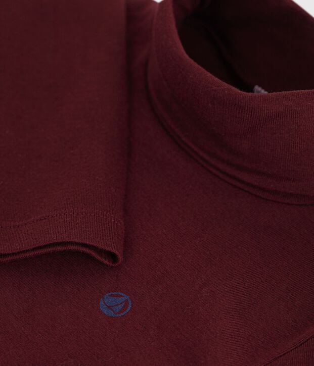Children's plain cotton rollneck top TRUFFE