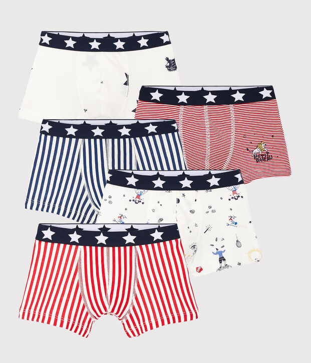 Boys' Festive Print Boxer Shorts - 5-Piece Set multicolor