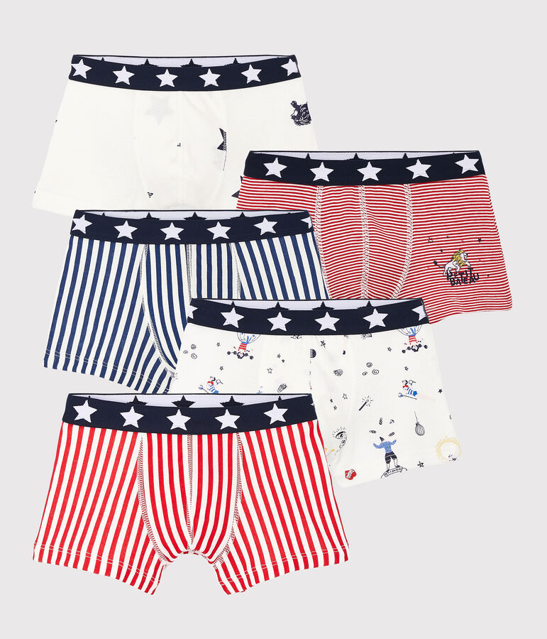 Boys' Festive Print Boxer Shorts - 5-Piece Set multicolor