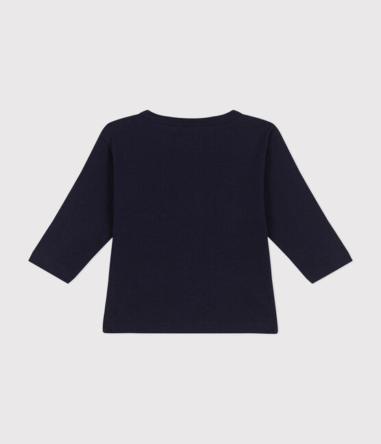 Babies' long-sleeved cotton T-Shirt SMOKING blue