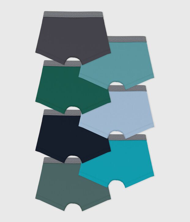 Pack of children's plain cotton boxers multicolor