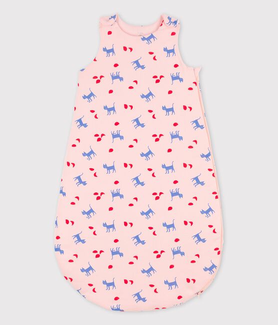 Babies' Printed Cotton Sleeping Bag MINOIS pink/MULTICO white