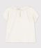 Babies' Organic Cotton Gauze Blouse MARSHMALLOW white
