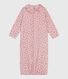 Babies' printed cotton jumpsuit/sleeping bag with a collar