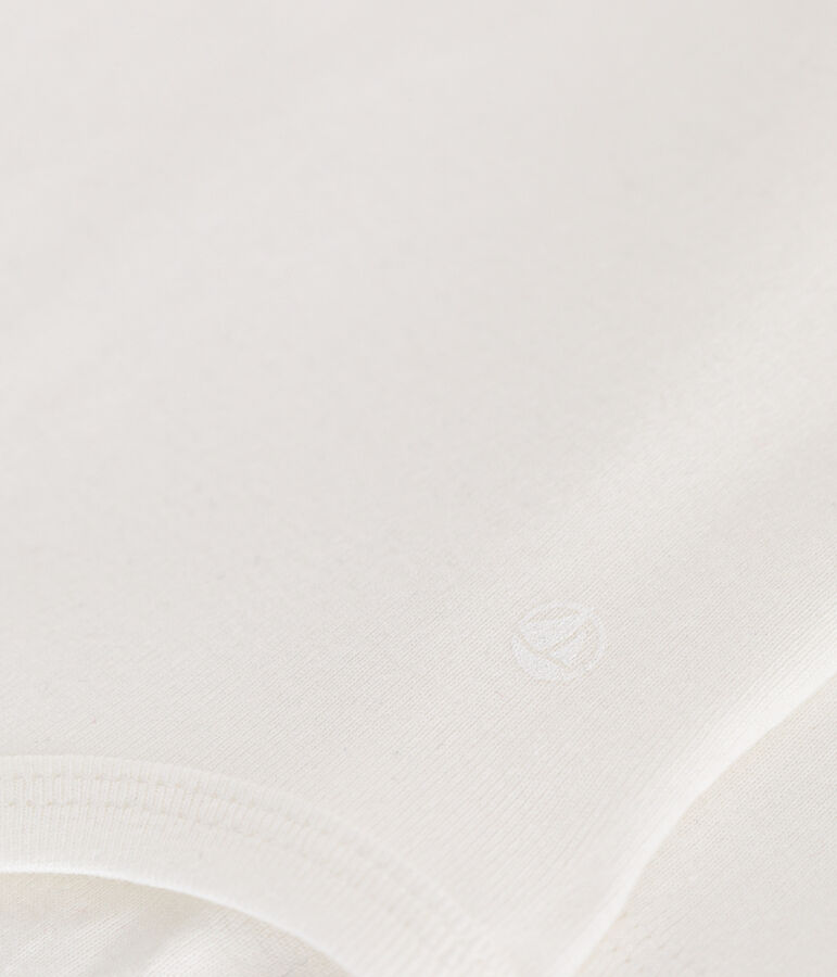 Babies' Long-Sleeved Roll Neck Cotton Bodysuit white