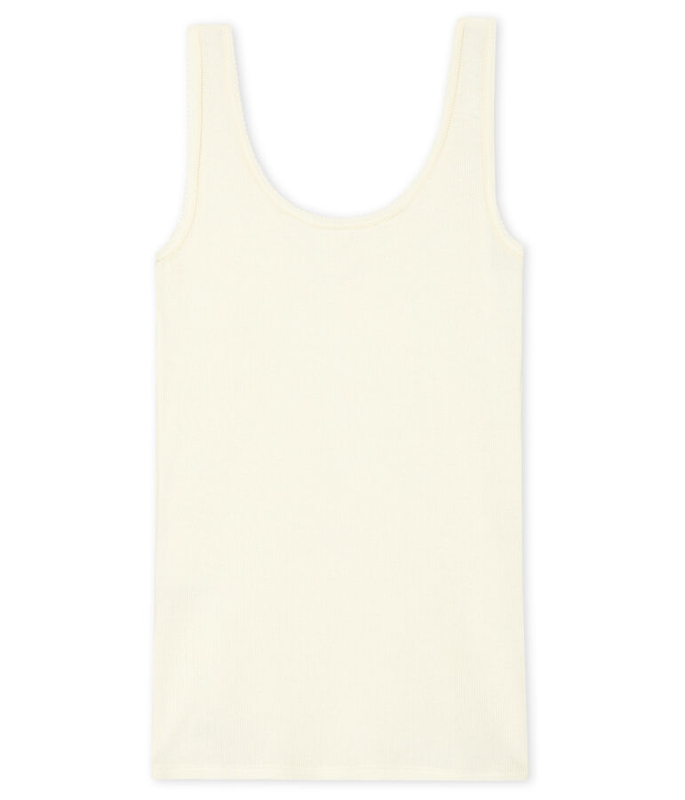 Women's Sleeveless Top in 2x2 Rib Knit white