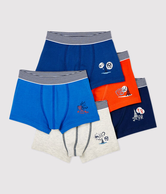 Boys' Paris-Themed Cotton Boxer Shorts - 5-Pack variante 1