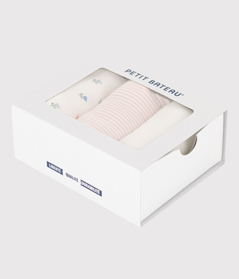 Printed Cotton Bibs - Pack of 3 multicolor