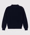 Women's Fisherman's RIb Cotton Pullover SMOKING blue
