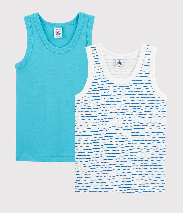 Boys' Ocean Blue Vests - 2-Pack multicolor