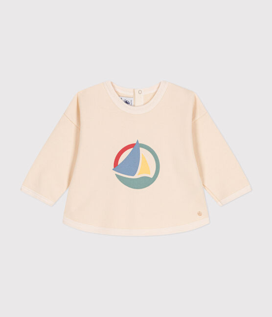 Babies' fleece sweatshirt AVALANCHE Ecru