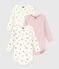Pack of babies' long-sleeved floral-print cotton bodies variante 1