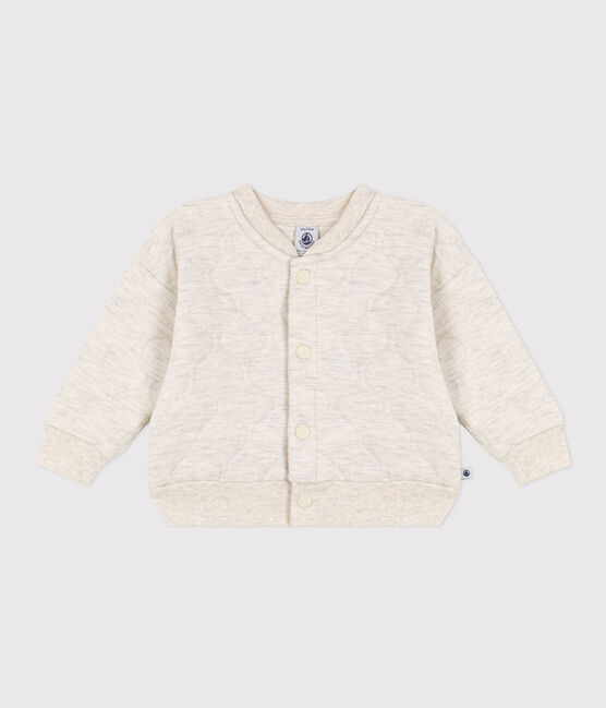 Babies'' Quilted Tube Knit Baseball Jacket MONTELIMAR CHINE beige