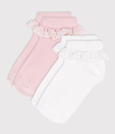 Children's ruffled cotton socks - 2-pack