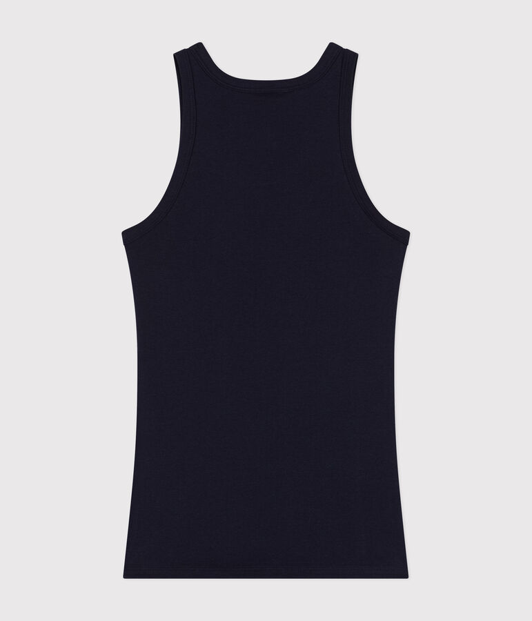 Women's Iconic cotton tank top SMOKING blue