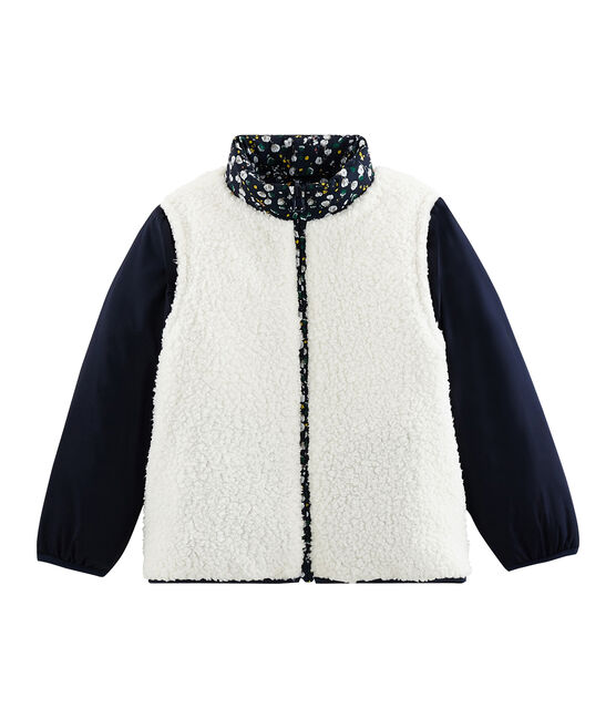 Girls' 3-in-1 Down Coat SMOKING blue/MULTICO white