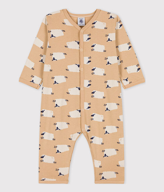 Babies' Sheep Themed Footless Cotton Sleepsuit TRENCH /MULTICO
