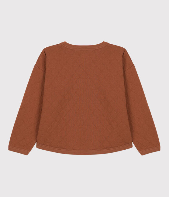 Unisex Quilted Tube Knit Sweatshirt CINA brown