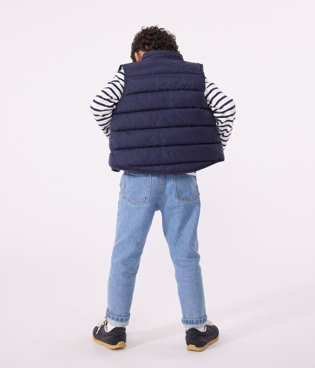 Children's Sleeveless Quilted Padded Jacket blue