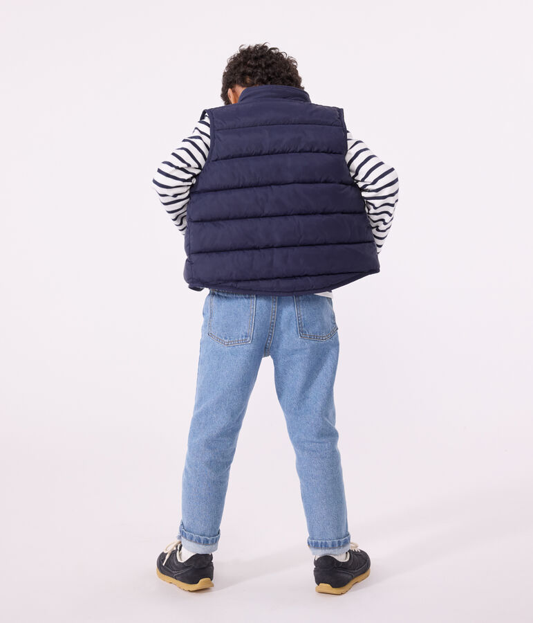 Children's Sleeveless Quilted Padded Jacket SMOKING blue