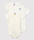 Heart Patterned Short-Sleeved Cotton Bodysuits - 3-Pack