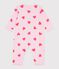 Babies' heart print footless cotton pyjama suit MARQUISE /PEACHY