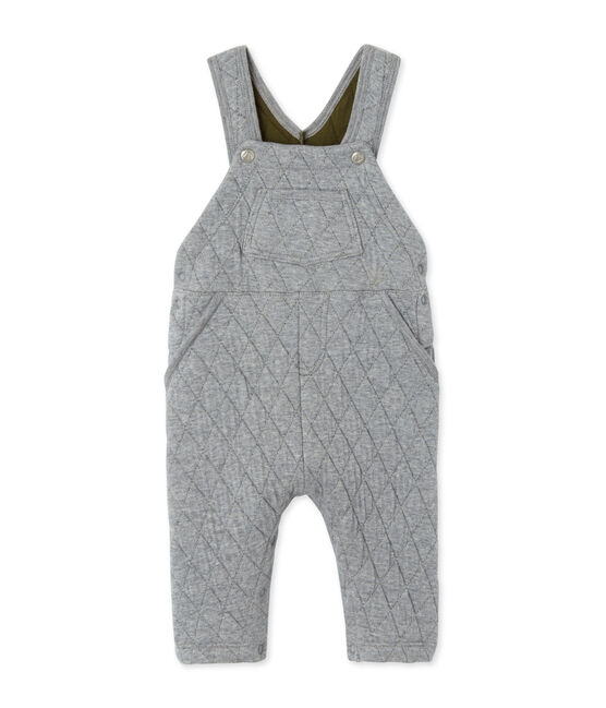Baby boy's quilted double knit overalls SUBWAY CHINE grey
