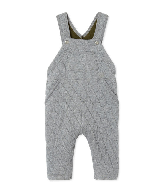 Baby boy's quilted double knit overalls SUBWAY CHINE grey