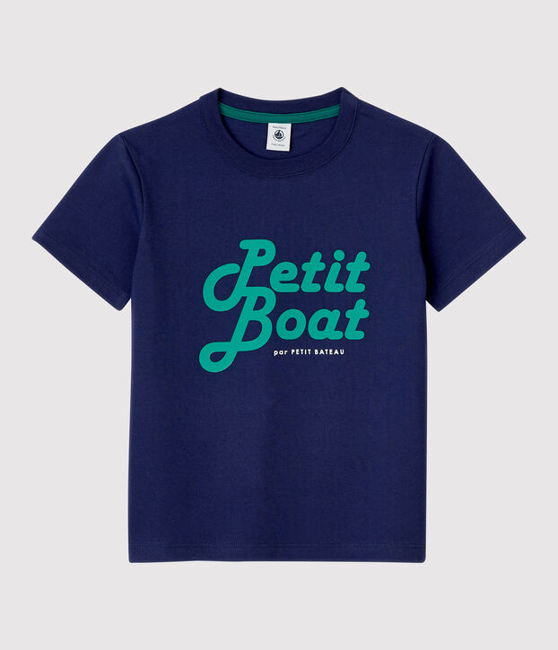 Boys' Short-Sleeved Cotton T-Shirt blue