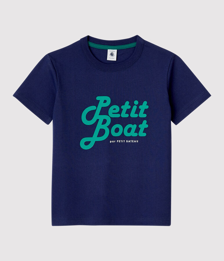 Boys' Short-Sleeved Cotton T-Shirt blue