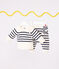 Babies' 2-piece stripy knit Breton top outfit MARSHMALLOW blue/SOIR