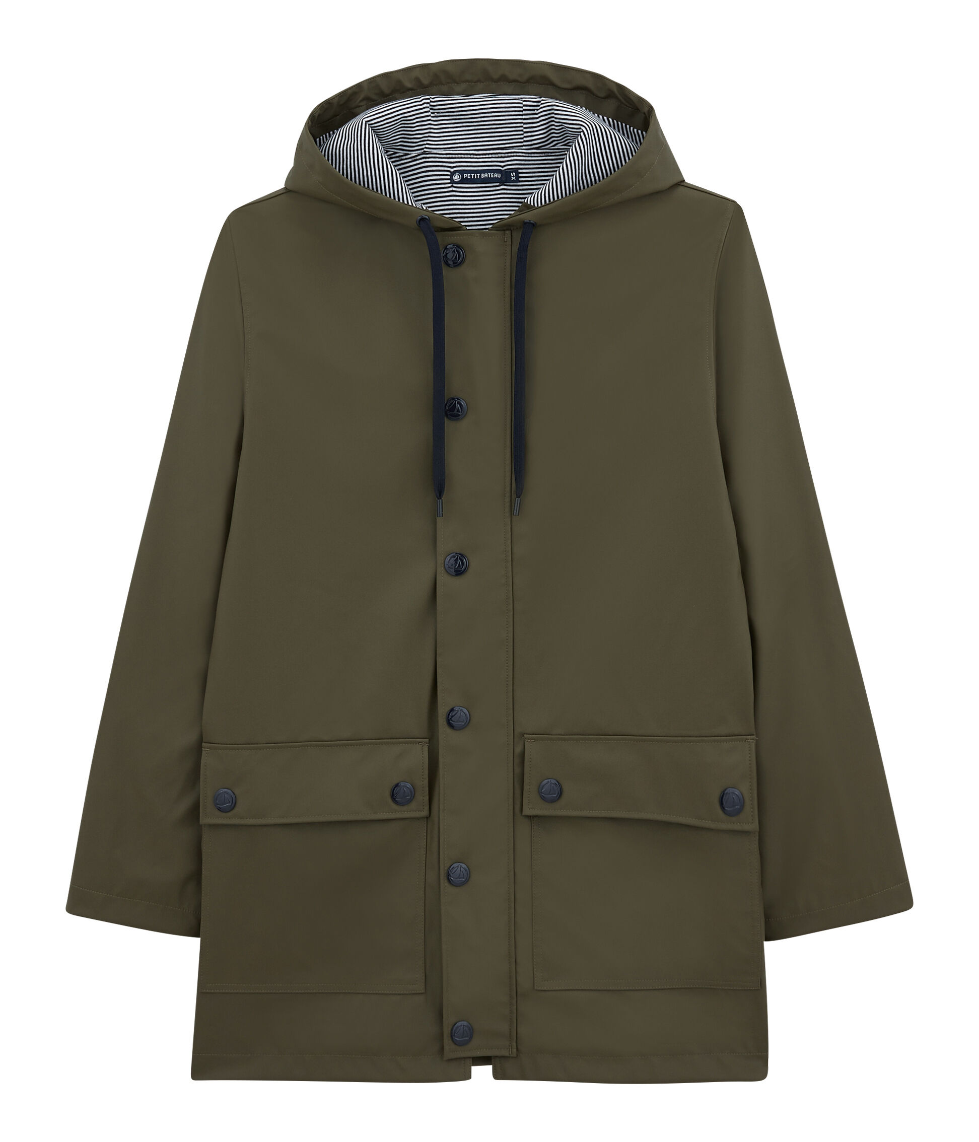 green raincoat