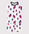 Children's boat-print cotton pyjama shorts MARSHMALLOW white/MULTICO white