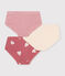 Children's heart-patterned cotton knickers - 3-pack variante 1