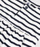 Babies' Short-Sleeved Stripy Thick Jersey Breton Dress MARSHMALLOW white/SMOKING blue