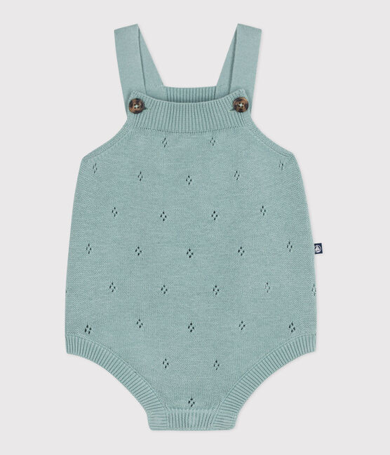 Babies' rompers knitted in a pretty pattern and with straps PAUL green